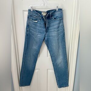 Madewell, size 33 (fits like a 31 or 32), blue jeans